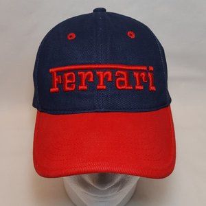Ferrari 3D Logo Blue & Red Adjustable Cap.
